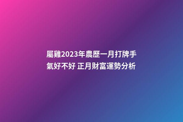 屬雞2023年農歷一月打牌手氣好不好 正月財富運勢分析